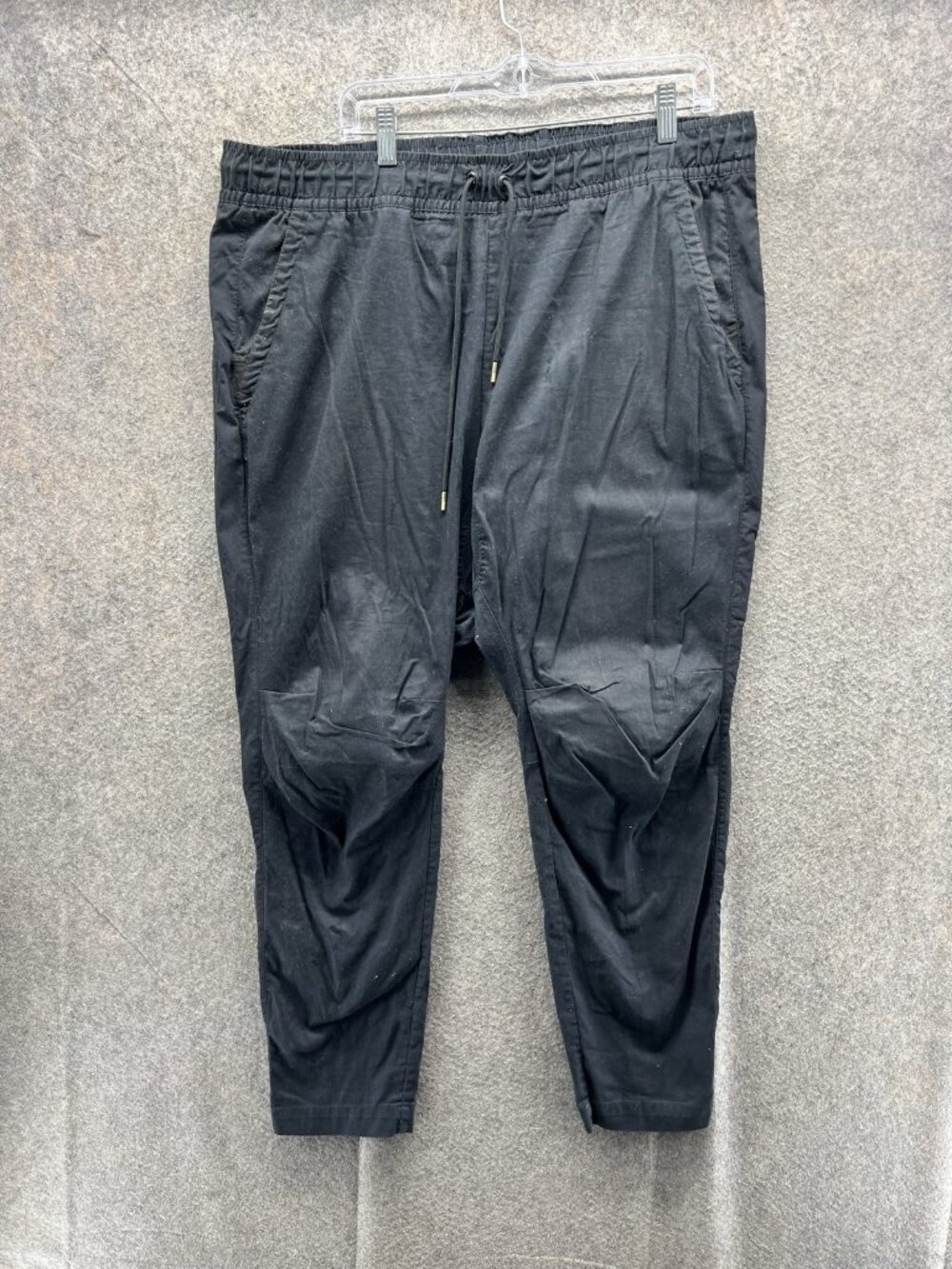 Nike Jogger Pants Mens 2XL Black Woven Elastic Waist Stretch Pockets Athletic